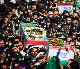 تشییع پیکر شهدای سقوط هواپیمای ناجا/ تصاویر